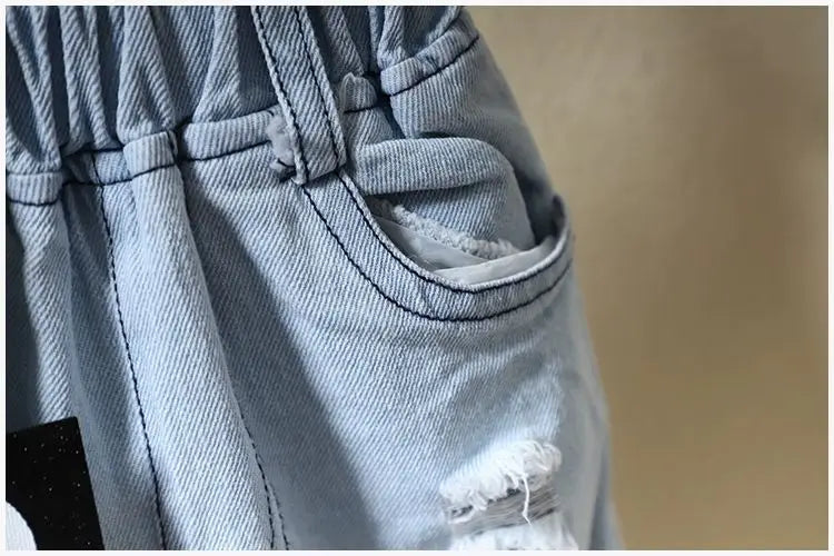 T-Shirt à Manches Courtes et Pantalon Court en Denim pour Enfant, Vêtements d'Été pour Bébé Garçon de 2 à 7 ans, 2 Pièces