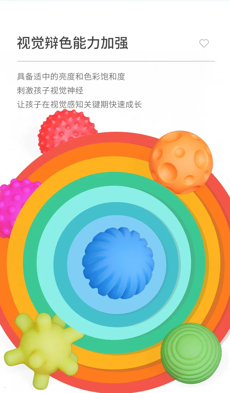 Balle de jouet pour bébé, développement des senses tactiles du bébé, jouets à main tactiles, balle d'entraînement pour enfants, Massage, balle d'entraînement de jeu douce pour enfants