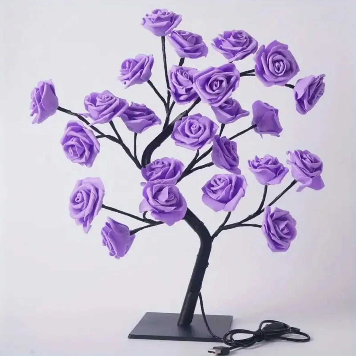Lampe d'arbre à roses, lampe à fleurs pour décoration de mariage de la saint-valentin, Branches de bricolage, veilleuses, lampe féerique d'arbre pour décoration de chambre à coucher et de maison