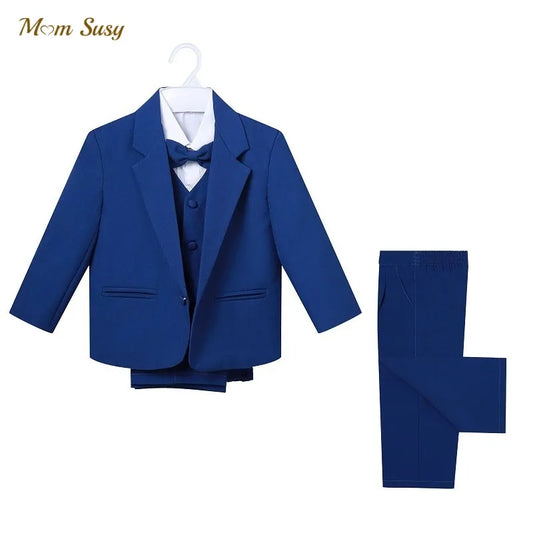Ensemble de Vêtements Formels pour Bébé Garçon, Veste, Chemise, Blazer Trempé, Nministériels d Papillon, Pantalon, 5 Pièces, 0 à 2 Ans