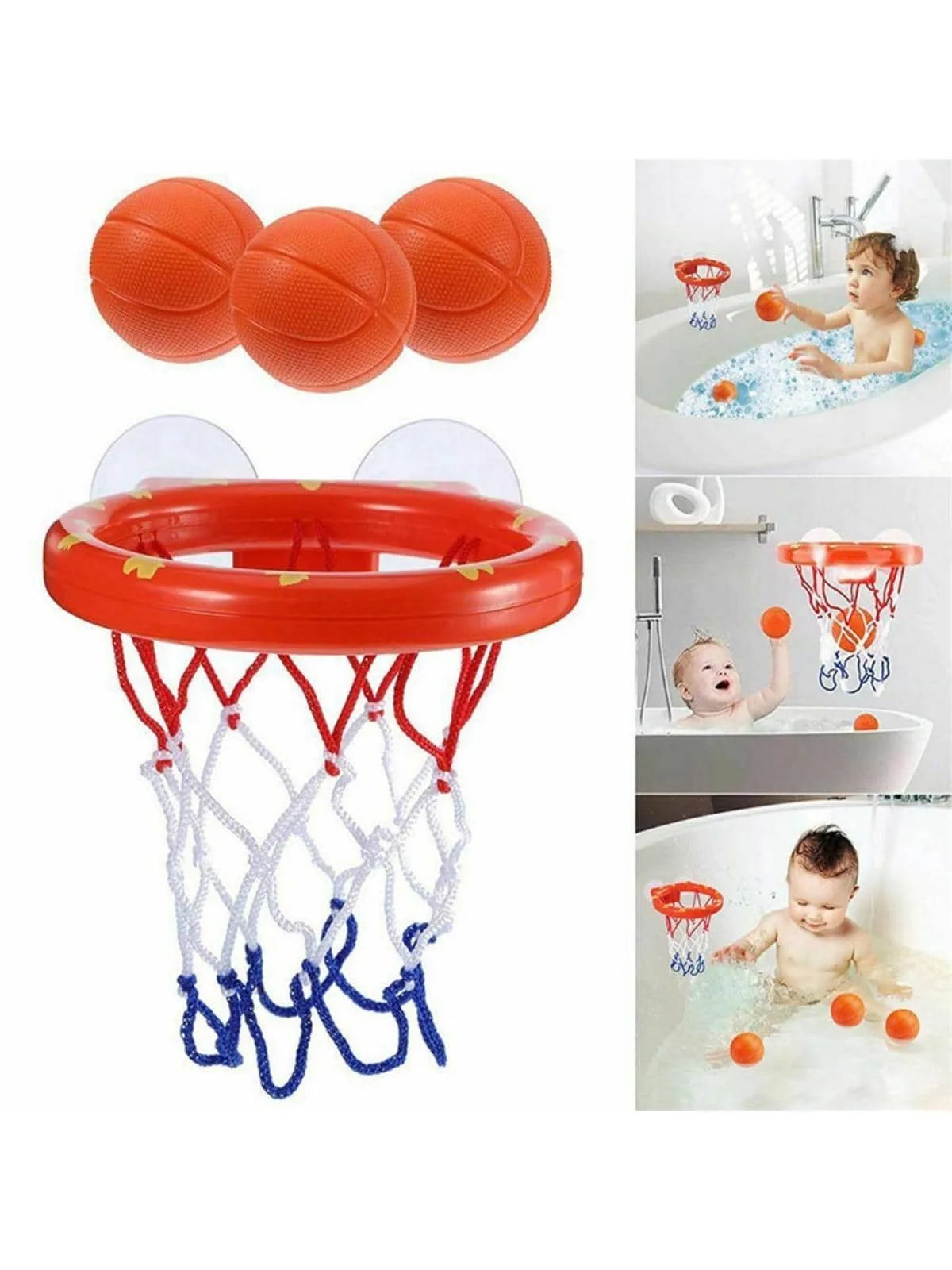 Jouet Bain Bébé Basketball Dinosaure - Cerceau 3 Balles Baignoire