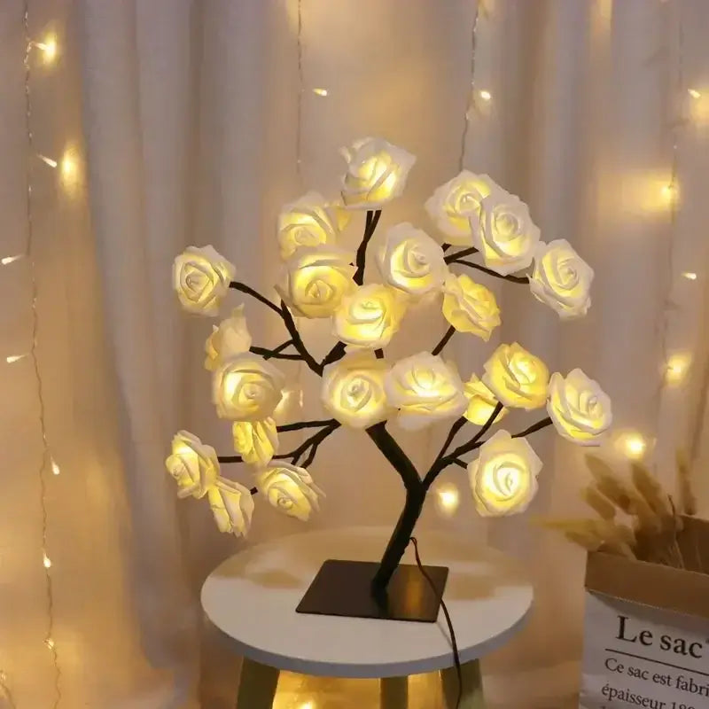 24 LED feuille d'érable fée lumière fleur arbre lampe de