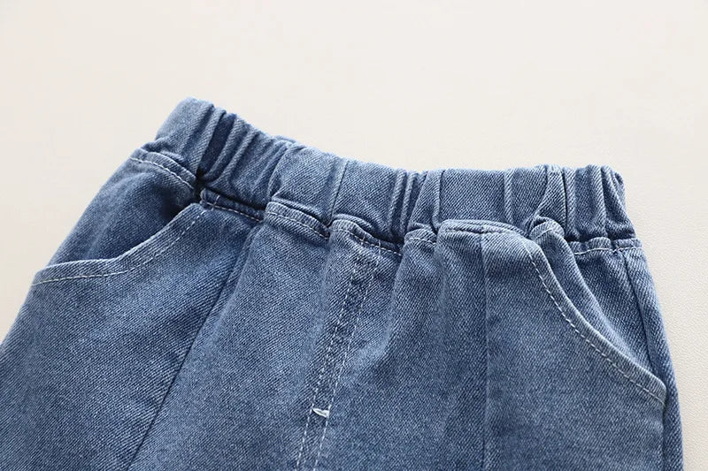 Ensembles de vêtements pour enfants pour filles, t-shirt, gilet à fleurs, jean avec nœud, vêtements de printemps et d'automne pour bébés, tenues pour nourrissons, survêtement pour enfants