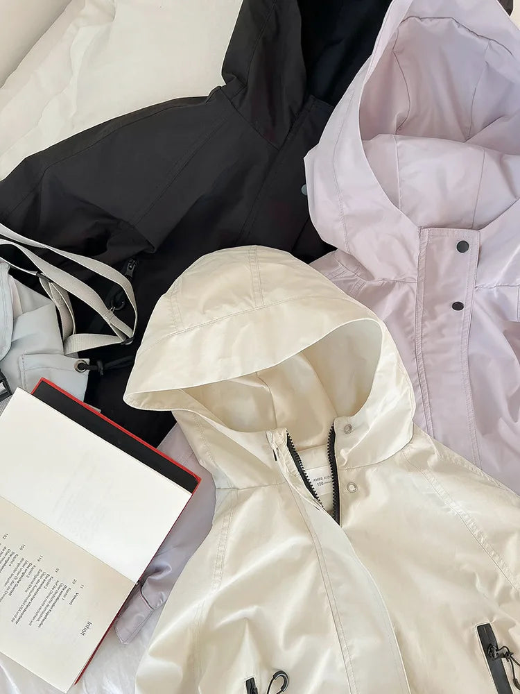 Veste d'extérieur imperméable et coupe-vent pour garçons et filles, manteau simple et décontracté, vêtements à la mode pour enfants, document solide