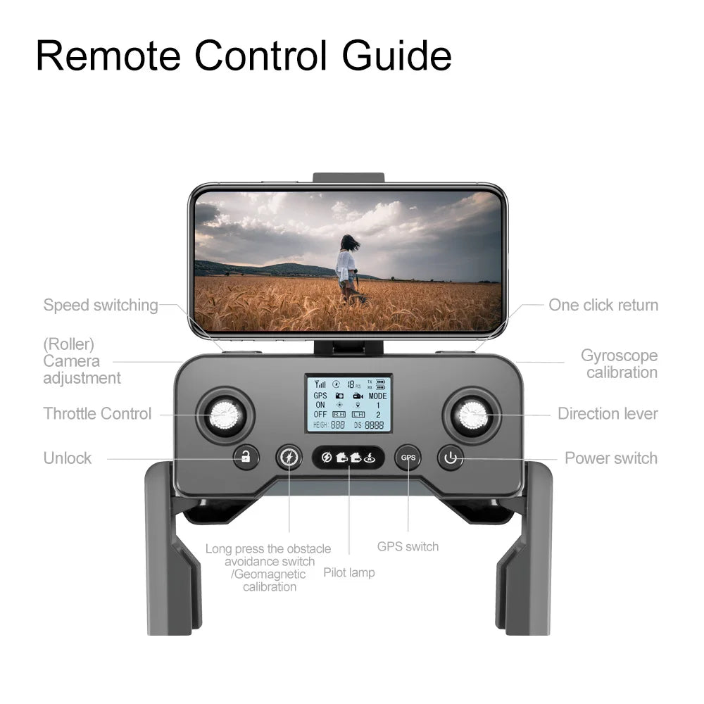 Drone Xiaomi Mijia V198 GPS 8K - Pliable Professionnel Évitement Obstacles