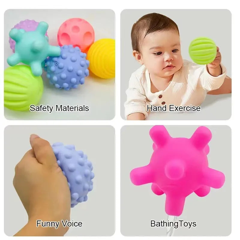Balles Sensorielles Texturées Bébé - Développement Tactile 0-12 Mois