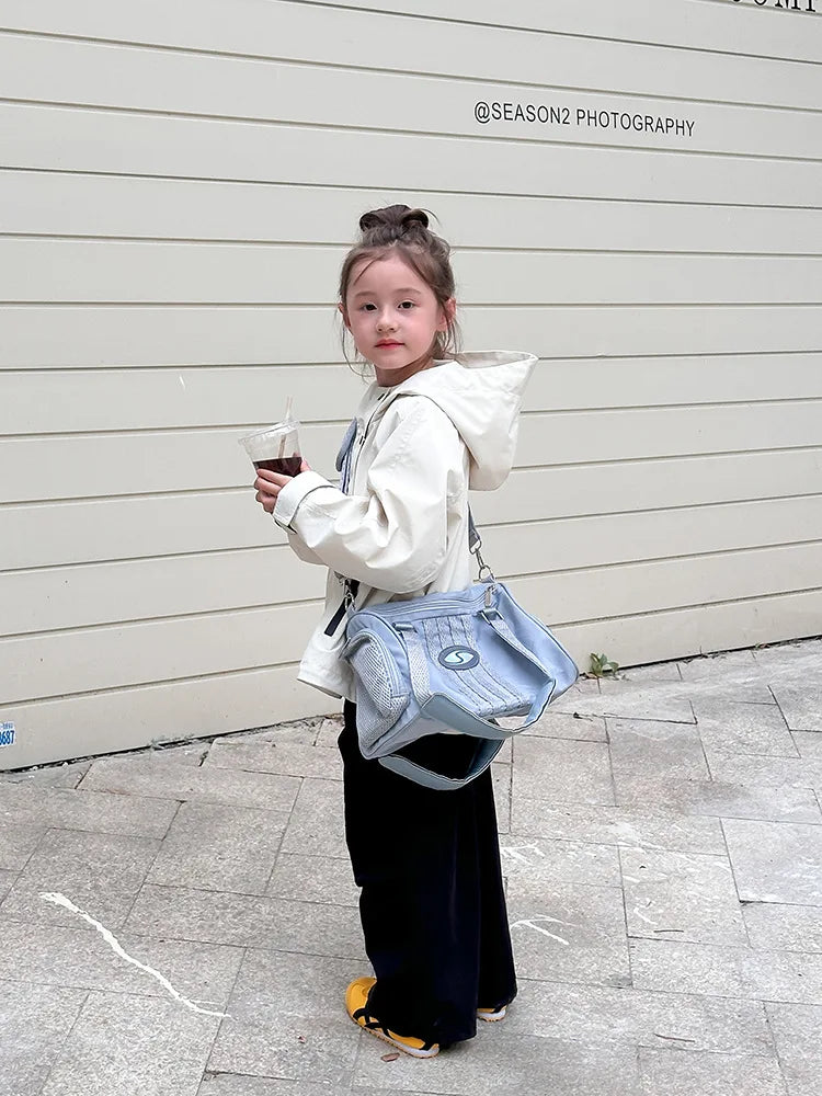 Veste d'extérieur imperméable et coupe-vent pour garçons et filles, manteau simple et décontracté, vêtements à la mode pour enfants, document solide