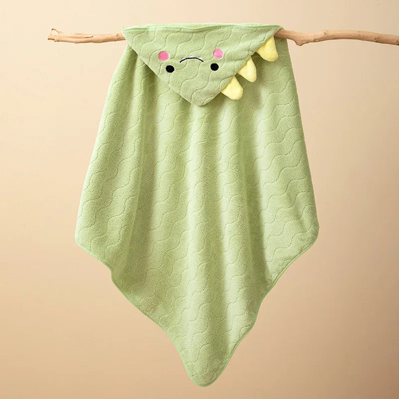 Peignoir Bébé à Capuche en Polaire Douce - Serviette de Bain Cartoon