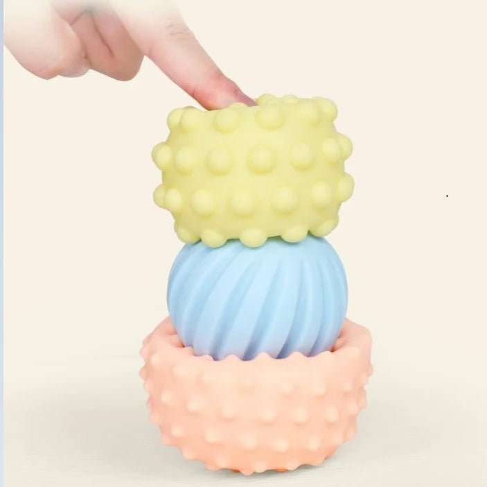 Balles Sensorielles Texturées Bébé - Développement Tactile 0-12 Mois