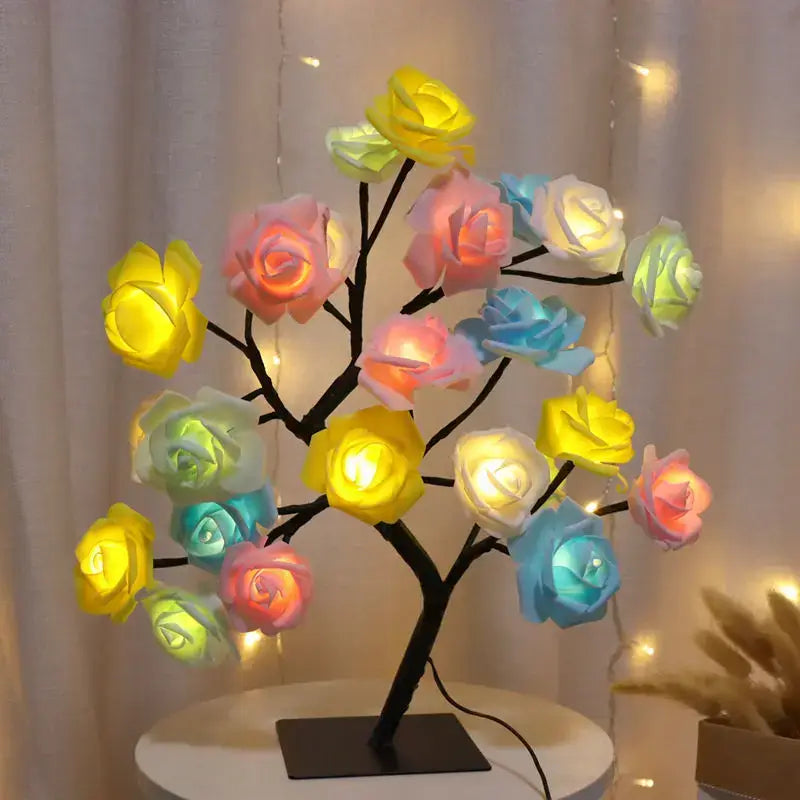 24 LED feuille d'érable fée lumière fleur arbre lampe de