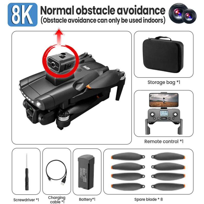 Drone Xiaomi Mijia V198 GPS 8K - Pliable Professionnel Évitement Obstacles