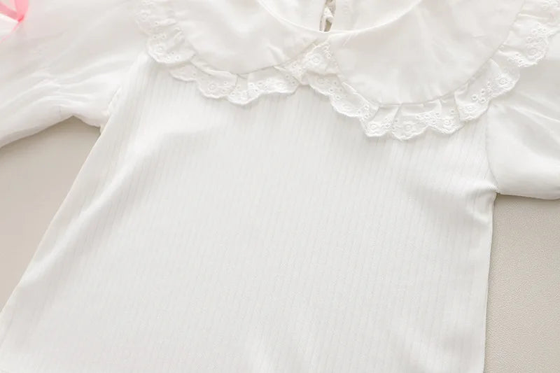 Ensembles de vêtements pour enfants pour filles, t-shirt, gilet à fleurs, jean avec nœud, vêtements de printemps et d'automne pour bébés, tenues pour nourrissons, survêtement pour enfants