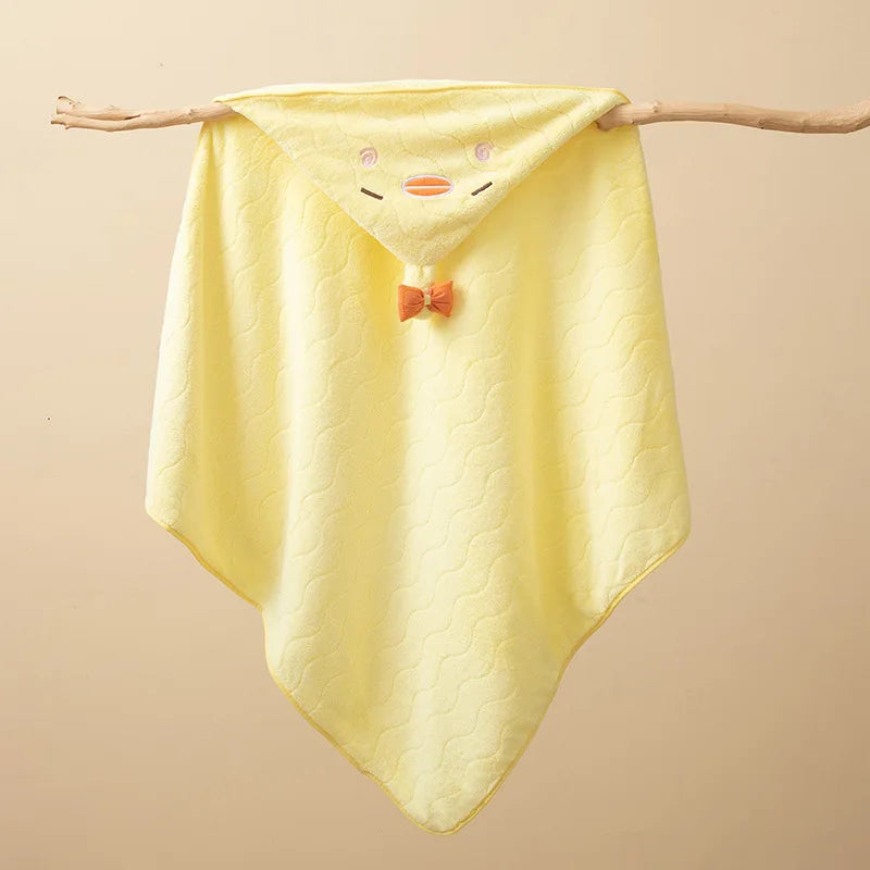 Peignoir Bébé à Capuche en Polaire Douce - Serviette de Bain Cartoon