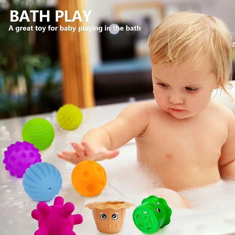 Balles Sensorielles Texturées Bébé - Développement Tactile 0-12 Mois