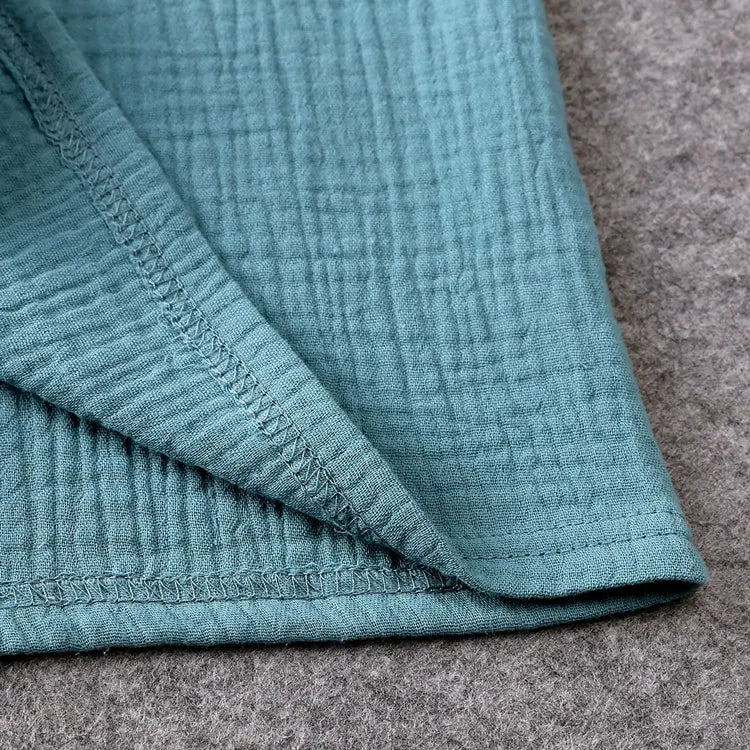 Vêtements d'été en coton et lin pour enfants de 2 à 7 ans, ensemble de couleur unie, haut à manches courtes, Short