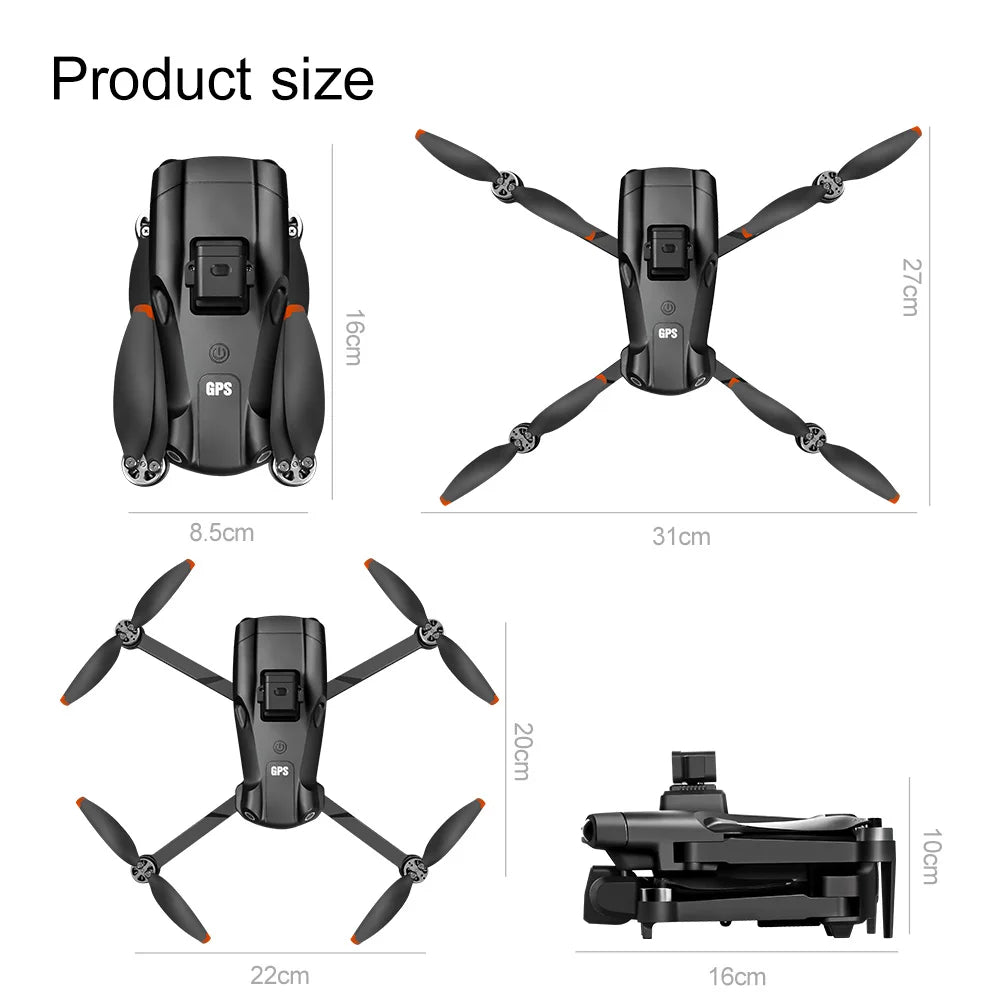 Drone Xiaomi Mijia V198 GPS 8K - Pliable Professionnel Évitement Obstacles