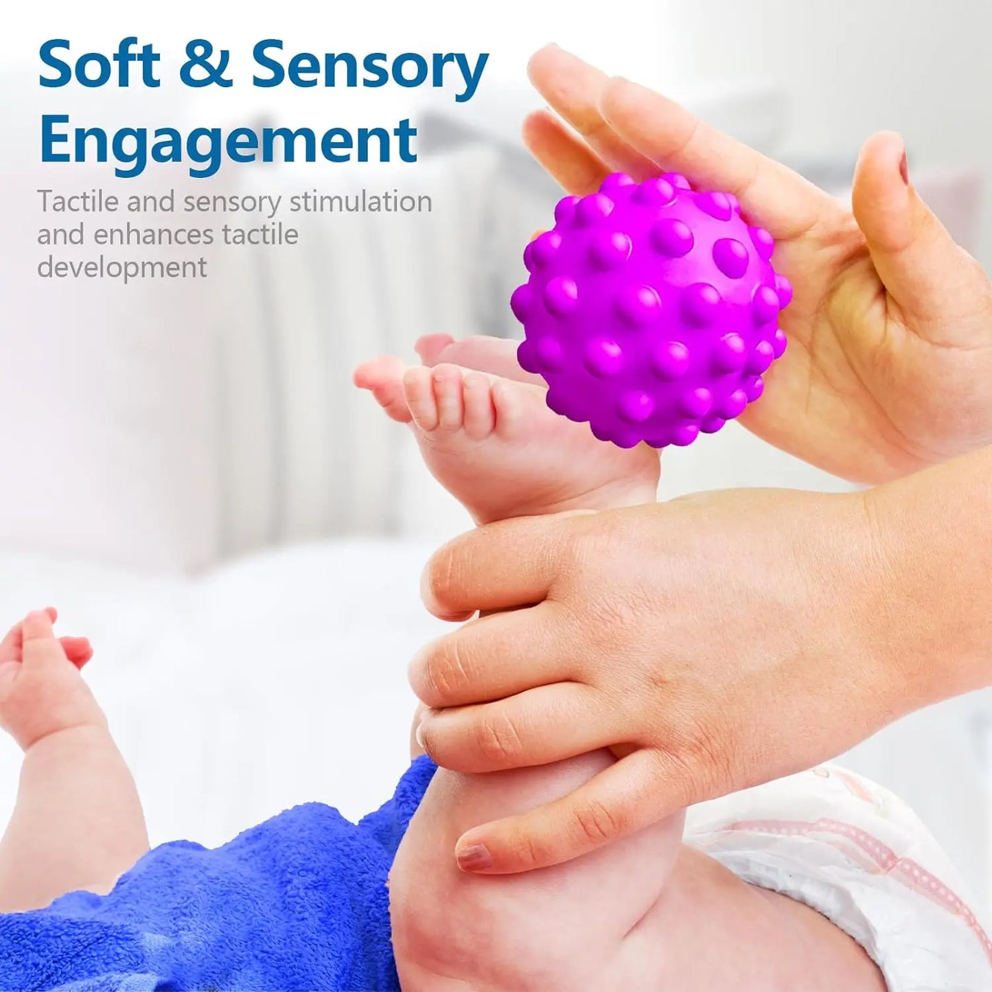 Balles Sensorielles Texturées Bébé - Développement Tactile 0-12 Mois